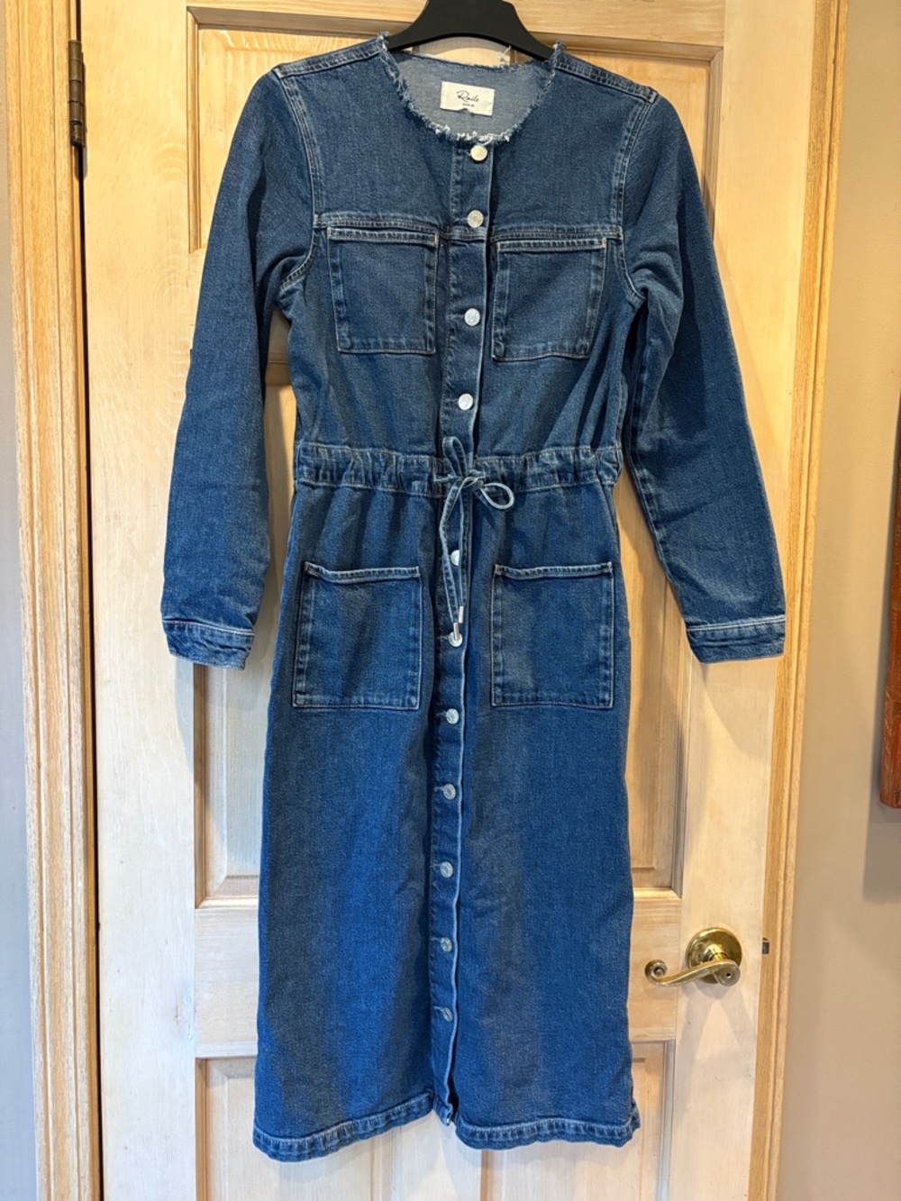 Rails Drawstring Denim Midi Dress Size S - see comments